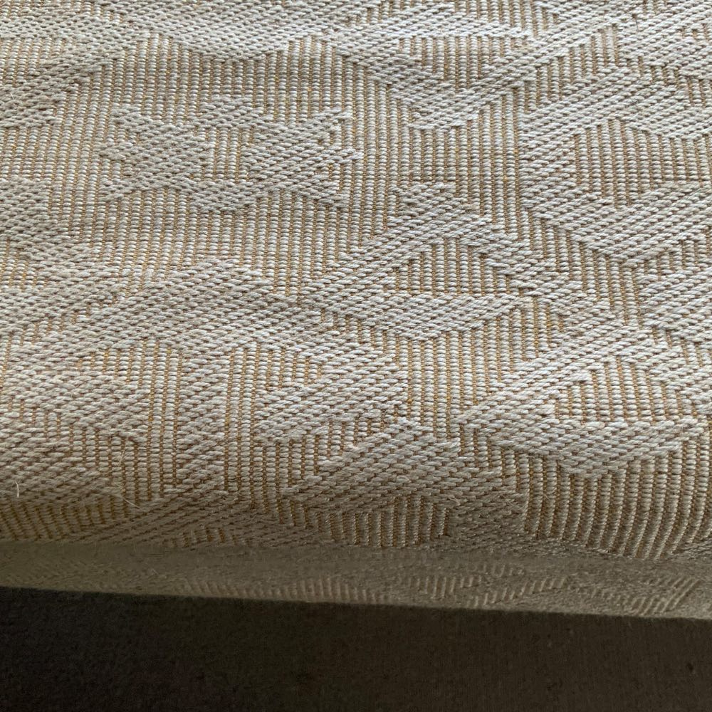 Sand Coloured Aztec Upholstery Weave Fabric.